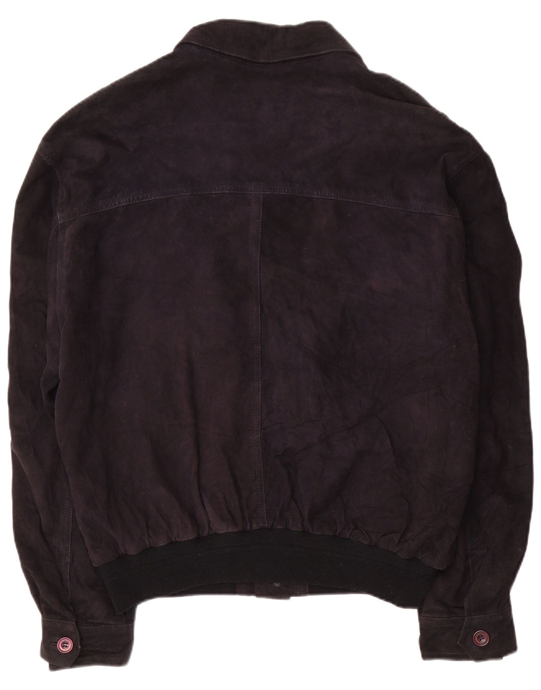 Jaqueta bomber masculina vintage de camurça IT 58 4XL couro azul marinho