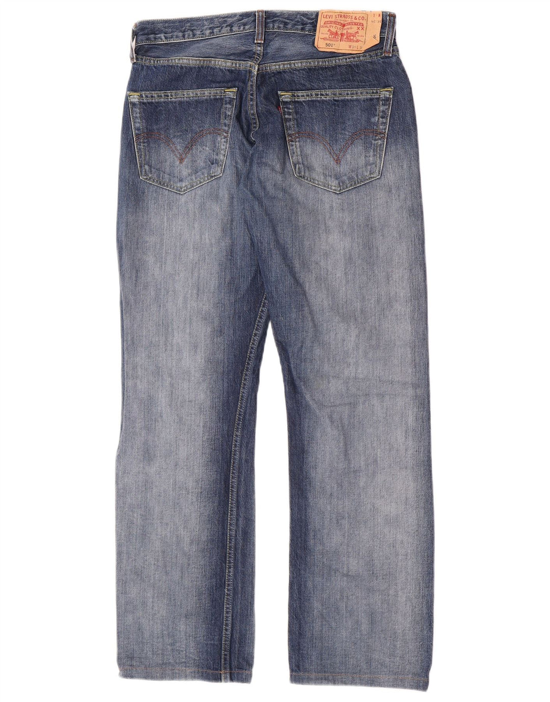 Levi's Masculino 501 Straight Jeans W31 L30 Azul Algodão