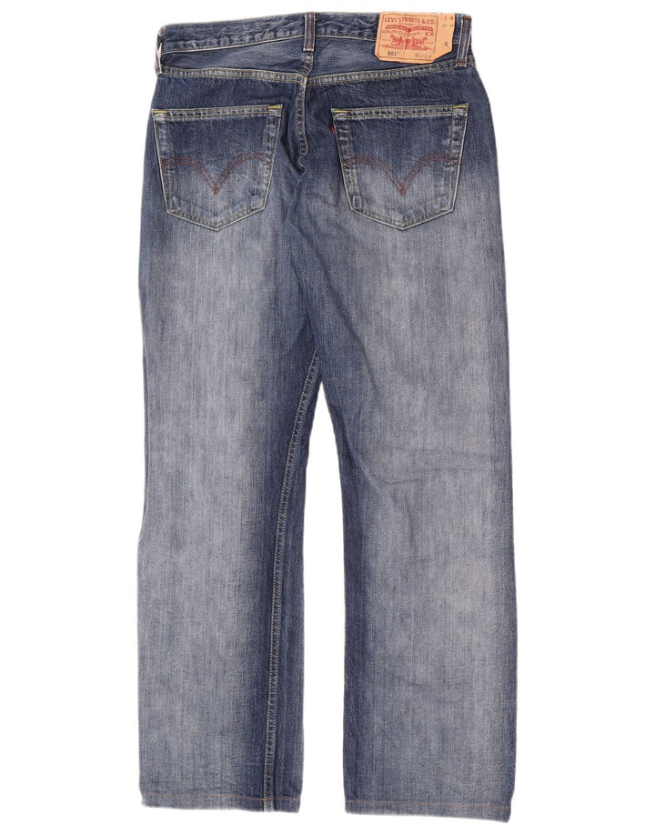 Levi's Masculino 501 Straight Jeans W31 L30 Azul Algodão