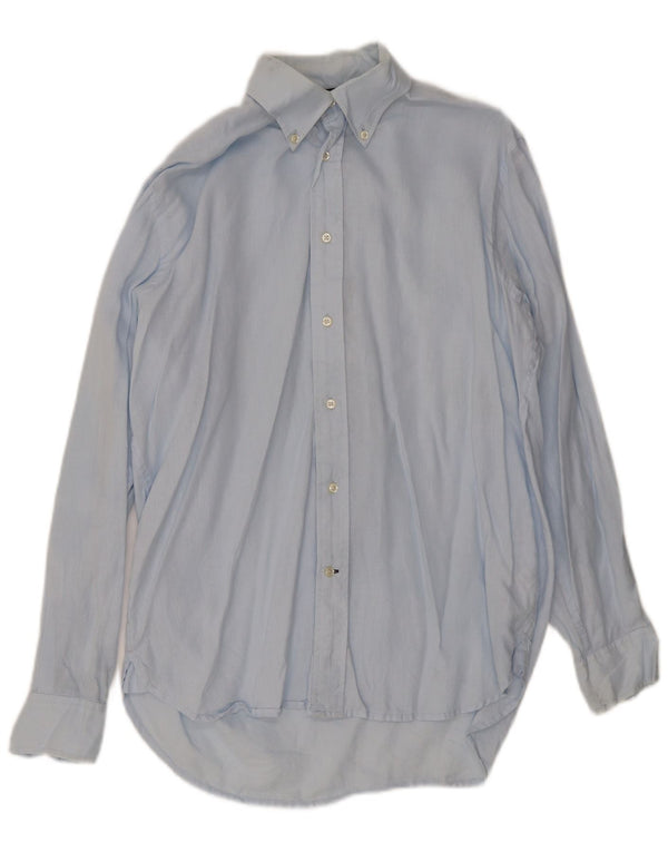 Camisa masculina Tommy Hilfiger pequena linho azul