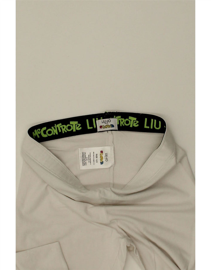 LIU JO Girls Graphic Tracksuit Trousers 11-12 Years  Off White Cotton Vintage Liu Jo and Second-Hand Liu Jo from Messina Hembry 