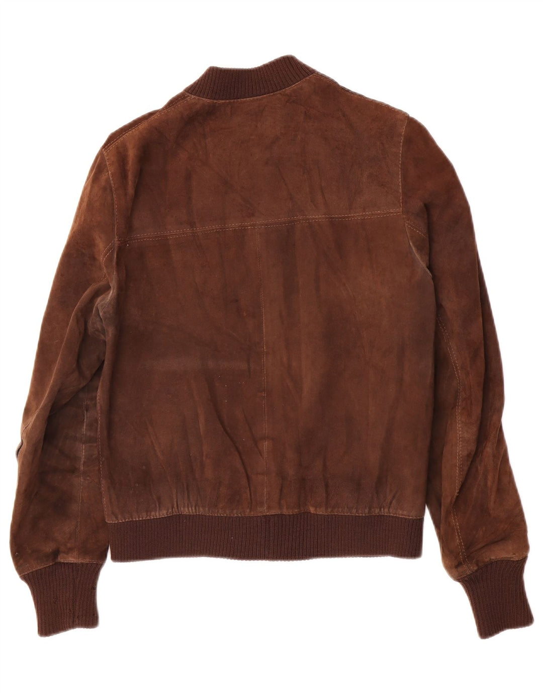 Jaqueta bomber masculina vintage de camurça IT 48 marrom médio
