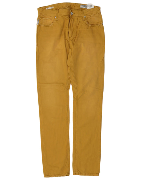 Jack & Jones Masculino Tim Slim Fit Calça Casual W32 L34 Algodão Amarelo