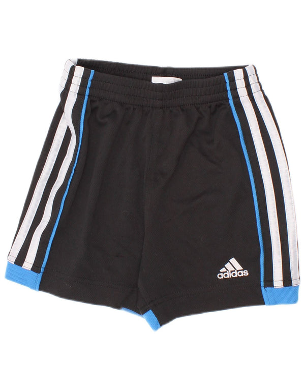 Shorts esportivos masculinos Adidas 2-3 anos preto colorblock poliéster