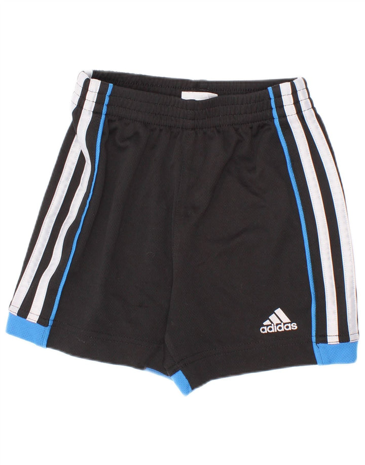 Shorts esportivos masculinos Adidas 2-3 anos preto colorblock poliéster