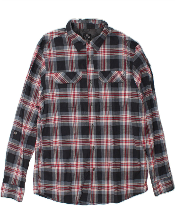 WRANGLER Mens Regular Fit Shirt Large Black Check Cotton Vintage Wrangler and Second-Hand Wrangler from Messina Hembry 