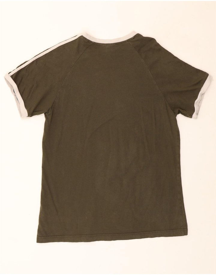 ADIDAS Mens T-Shirt Top Large Khaki Cotton Vintage Adidas and Second-Hand Adidas from Messina Hembry 