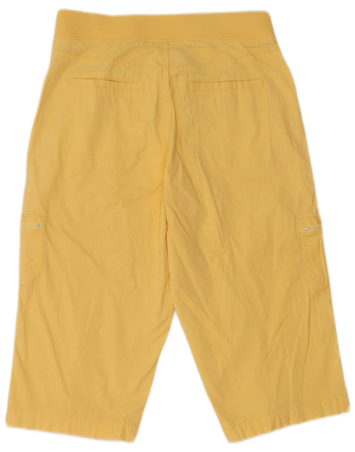 Shorts cargo feminino LEE com ajuste relaxado EUA 4 pequeno W28 algodão amarelo