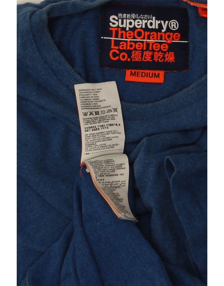 Camiseta masculina Superdry Top médio algodão azul marinho