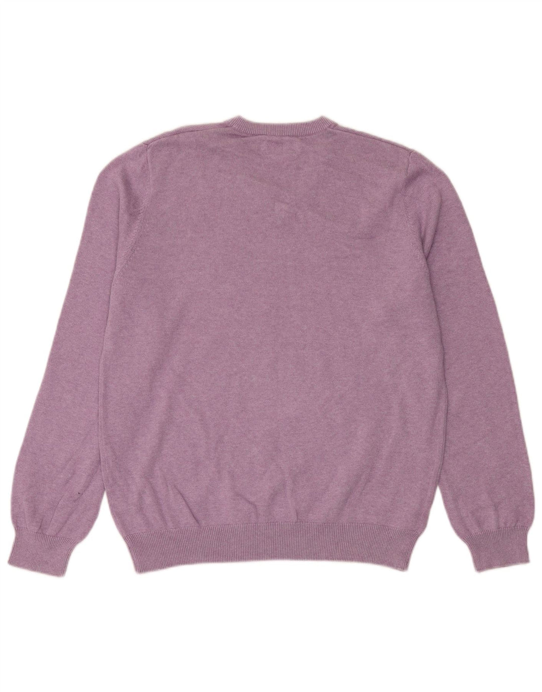 Suéter masculino Marks & Spencer com decote em V grande algodão roxo