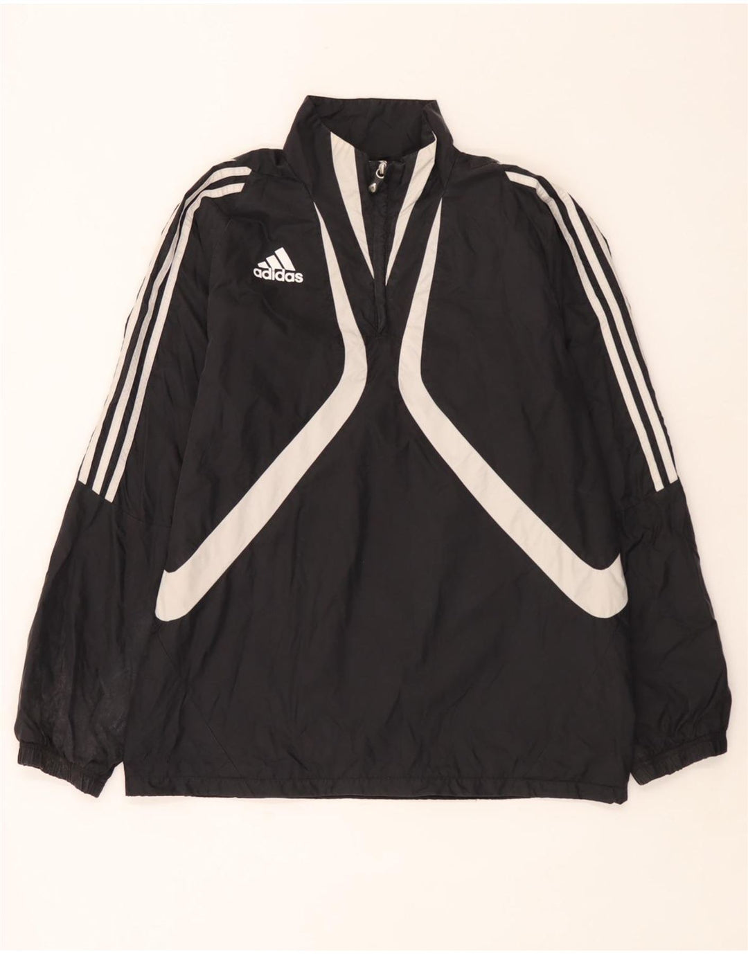 Adidas Mens Pulôver Treino Top UK 40/42 Médio Preto Colourblock