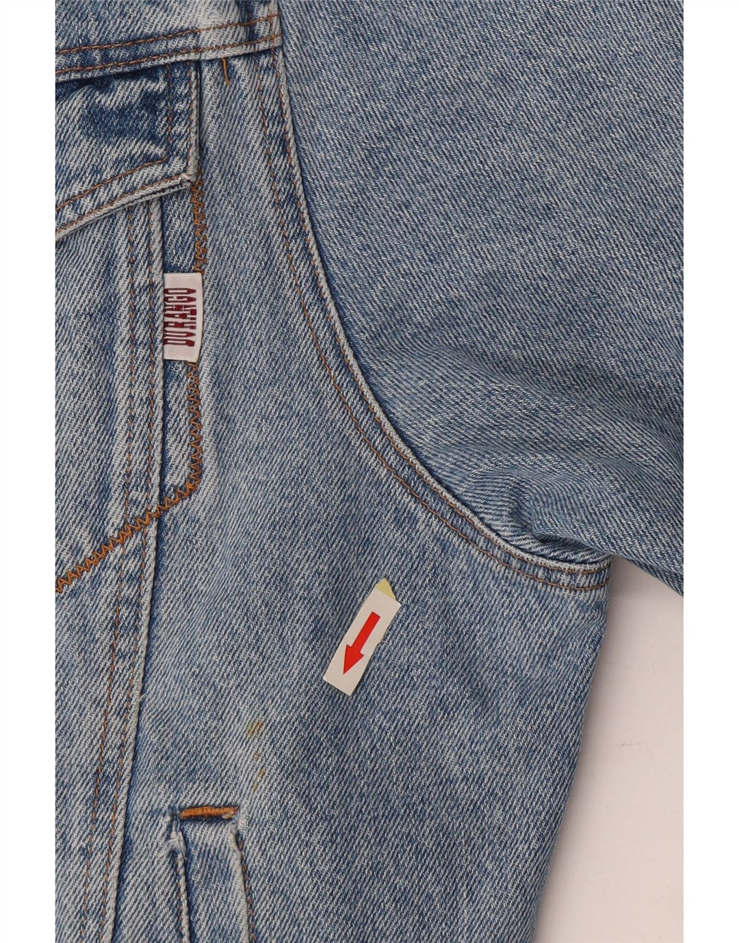 Jaqueta jeans masculina com capuz DURANGO UK 40 grande algodão colorblock azul