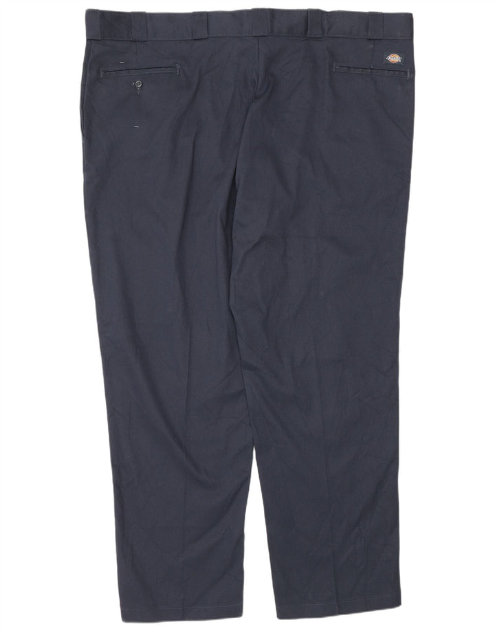Calças Chino retas masculinas Dickies W50 L32 poliéster azul marinho