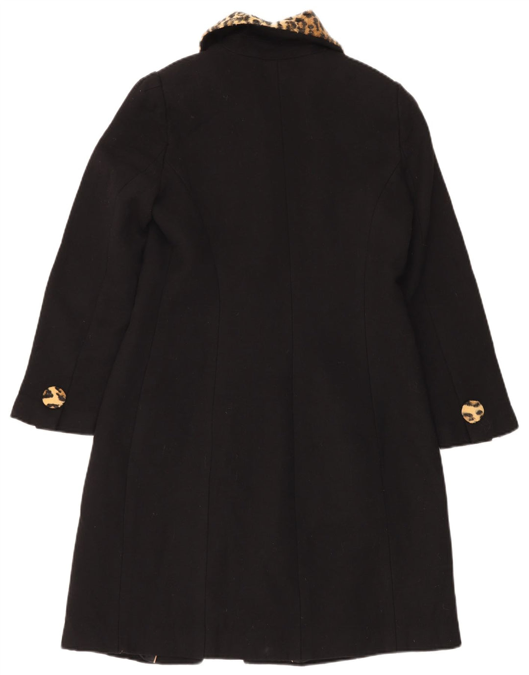 Sobretudo feminino Luisa Spagnoli IT 44 médio preto animal estampa lã virgem