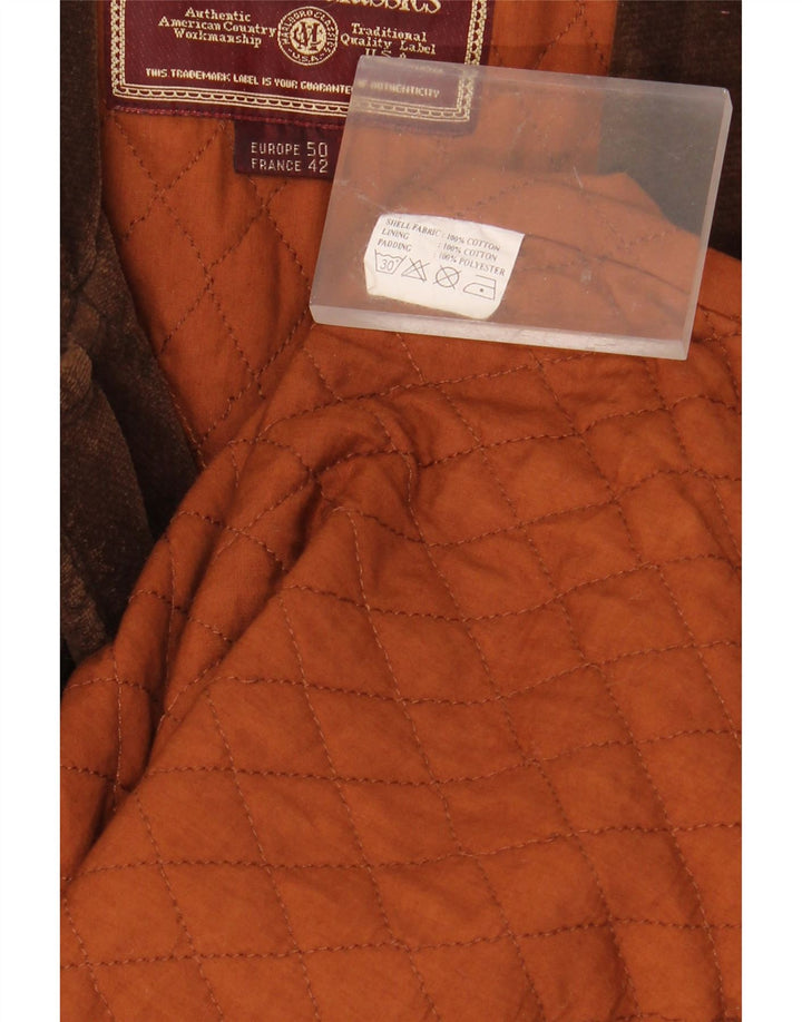 MARLBORO CLASSICS Jaqueta militar masculina de veludo cotelê UE 50 grande algodão marrom