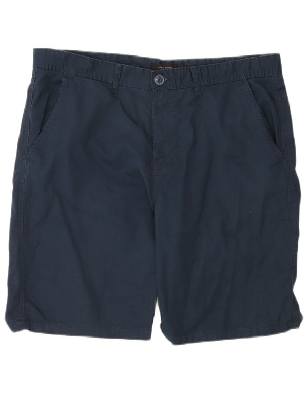 Pierre Cardin Mens Chino Shorts Grande W36 Azul Marinho Algodão