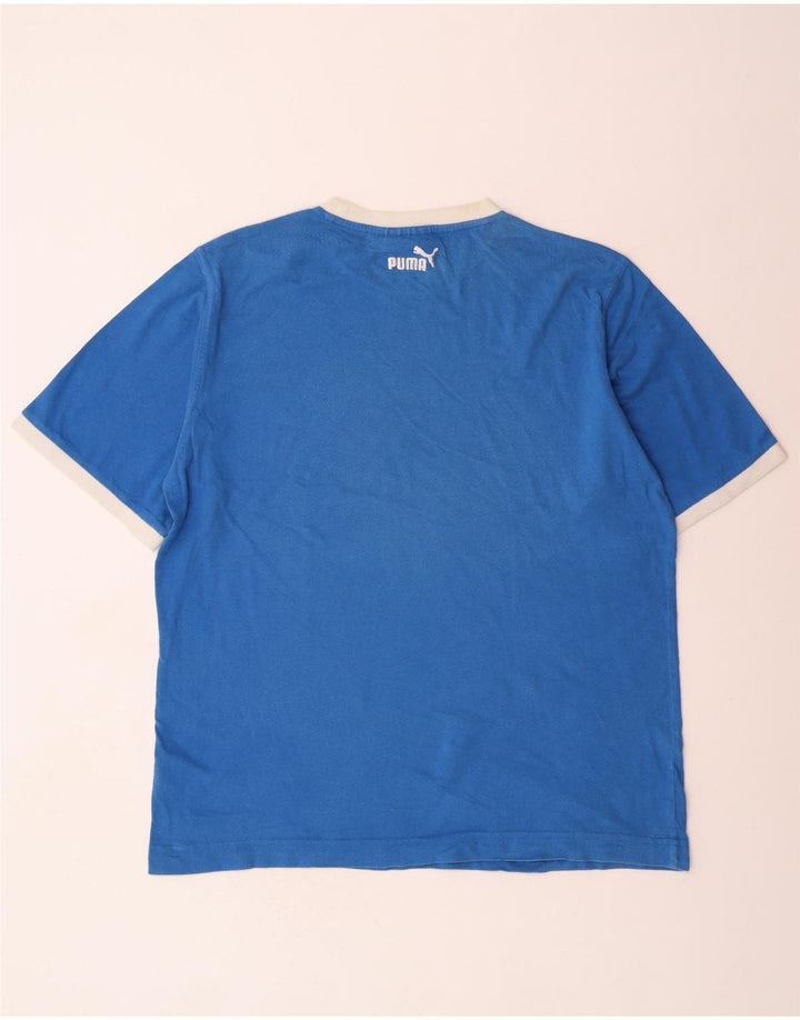 Camiseta gráfica masculina PUMA Top XL azul colorblock