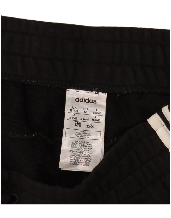 Adidas Womens Tracksuit Calças Joggers UK 12/14 Médio Algodão Preto