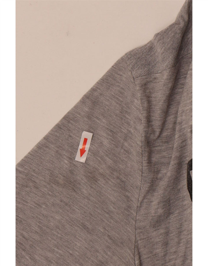 Camiseta masculina gráfica REEBOK grande poliéster manchado cinza