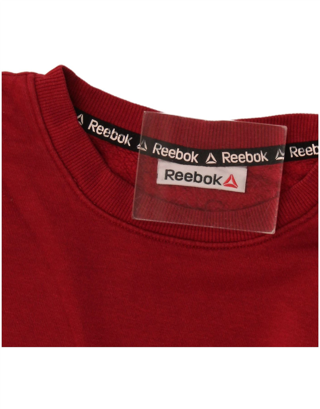 Reebok Mens Graphic Moletom Jumper Grande Borgonha
