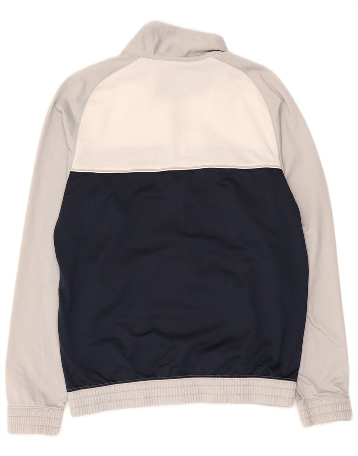 CHAMPION Jaqueta masculina de agasalho cinza médio em poliéster colorblock