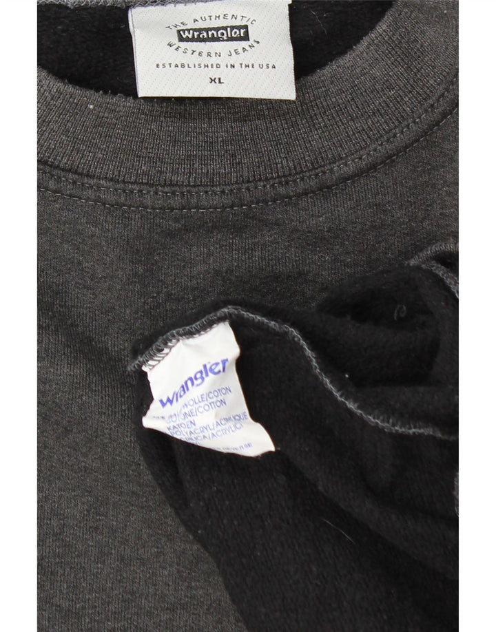 Wrangler moletom masculino jumper XL algodão cinza