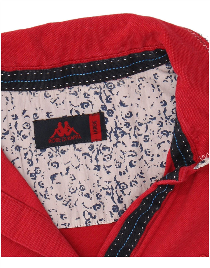 Camisa polo feminina KAPPA UK 14 grande algodão vermelho