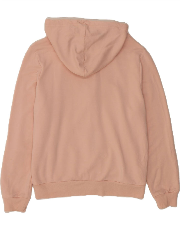 EDDIE BAUER Womens Zip Hoodie Sweater UK 14 Medium Pink Cotton Vintage Eddie Bauer and Second-Hand Eddie Bauer from Messina Hembry 