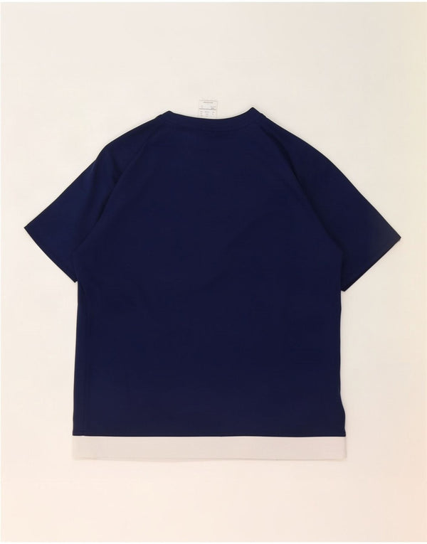 Camiseta Adidas Menino Climalite Top 13-14 Anos Azul Marinho Colorblock
