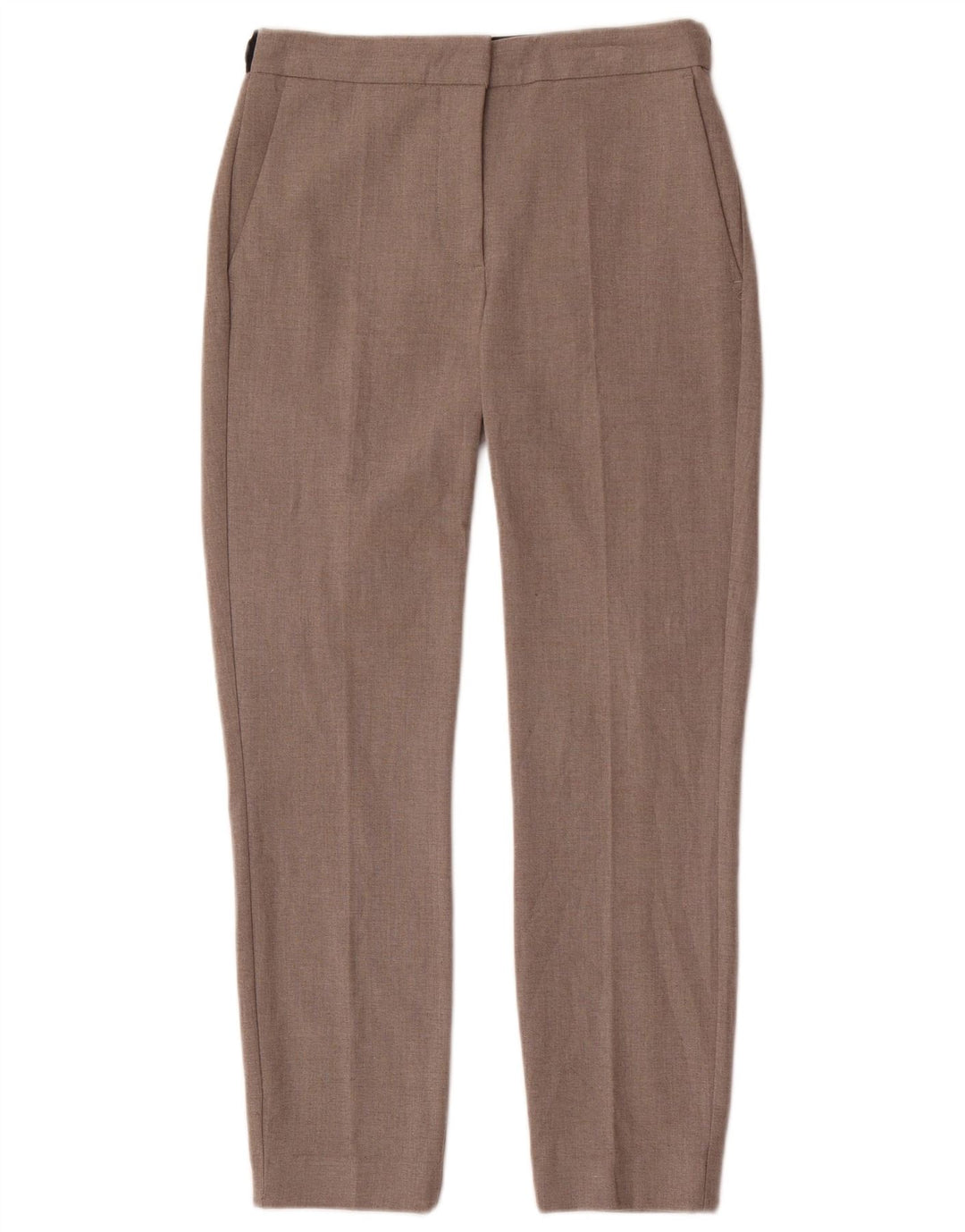 Zara Calça Chino Feminina Slim Pequena W28 L26 Poliéster Cinza