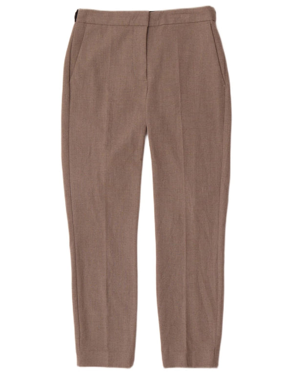 Zara Calça Chino Feminina Slim Pequena W28 L26 Poliéster Cinza