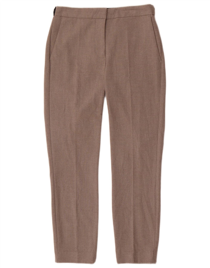Zara Calça Chino Feminina Slim Pequena W28 L26 Poliéster Cinza