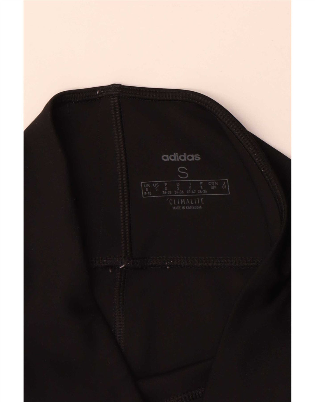 Adidas Womens Climalite Leggings UK 8/10 Pequeno Poliéster Preto
