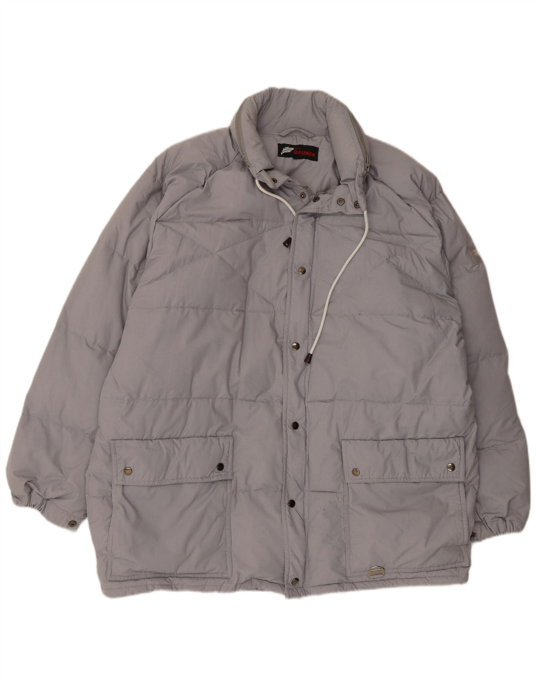 Jaqueta masculina acolchoada com capuz C&A EU 52 XL cinza poliéster