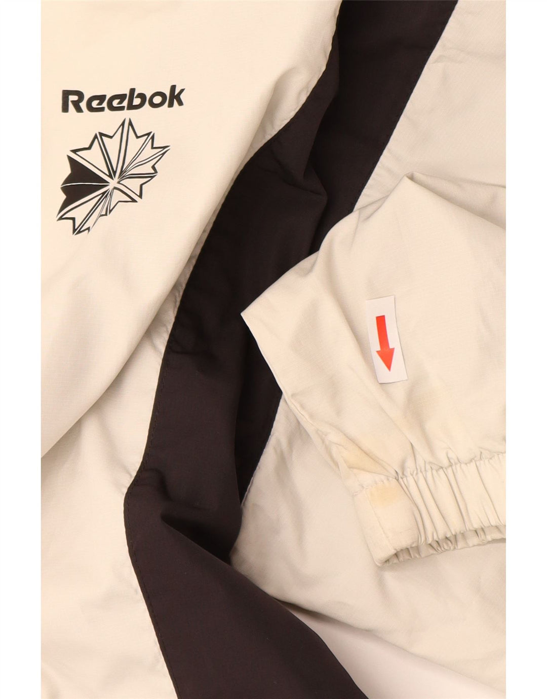 Reebok Mens Tracksuit Top Jacket Grande Off White Colourblock Poliéster