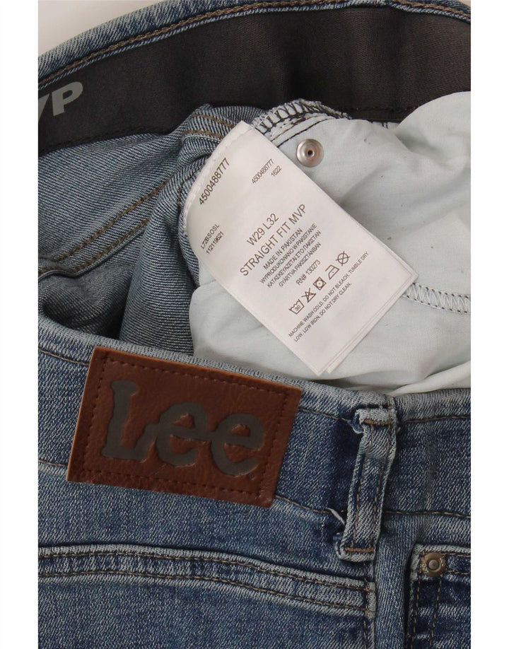 Lee Mens Straight Jeans W29 L29 Azul Algodão