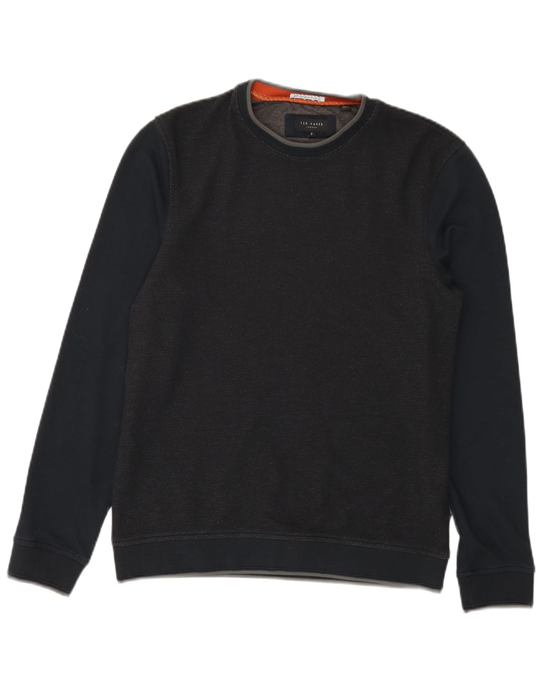 Ted Baker moletom masculino tamanho 2 pequeno bloco colorido azul marinho
