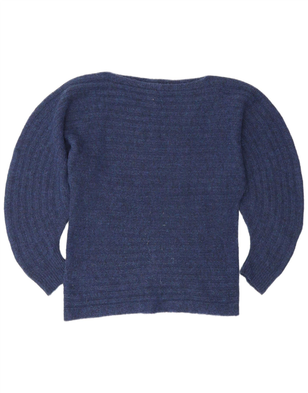 Suéter feminino Max & Co. com gola canoa Reino Unido 14 médio azul marinho