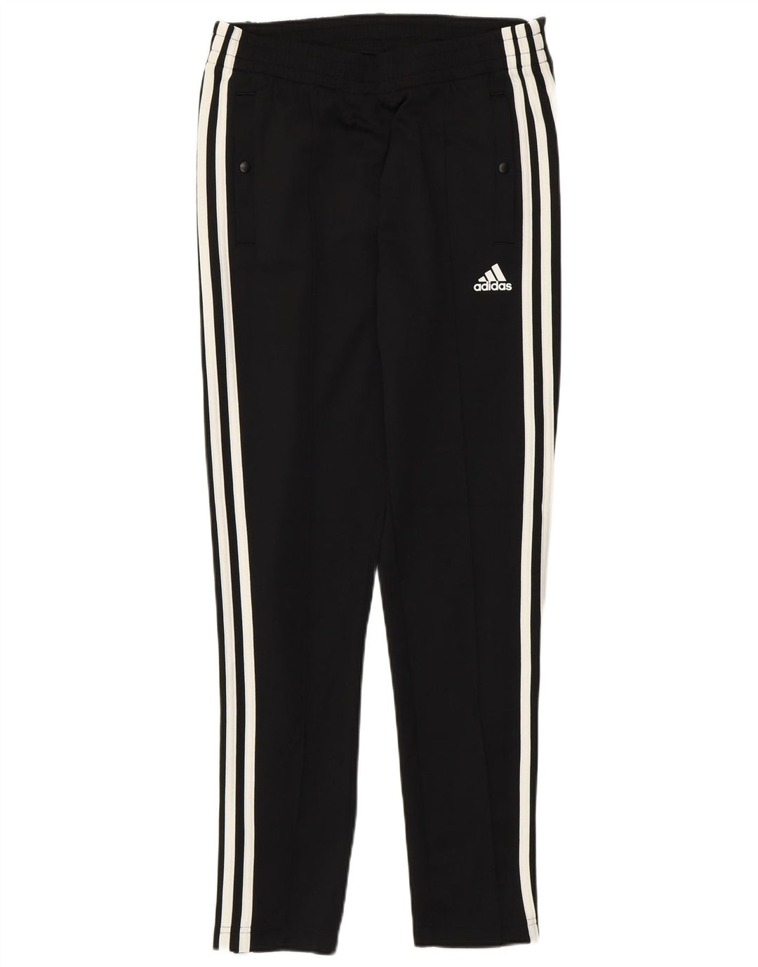 Calça de treino feminina Adidas UK 8/10 pequena poliéster preto