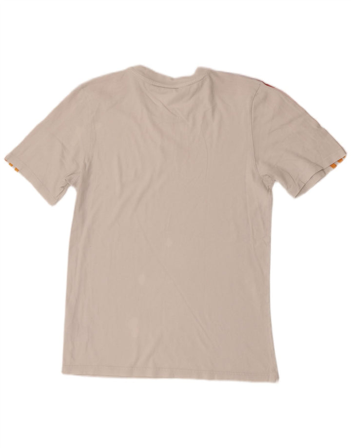 Adidas Mens T-Shirt Top Pequeno Algodão Branco