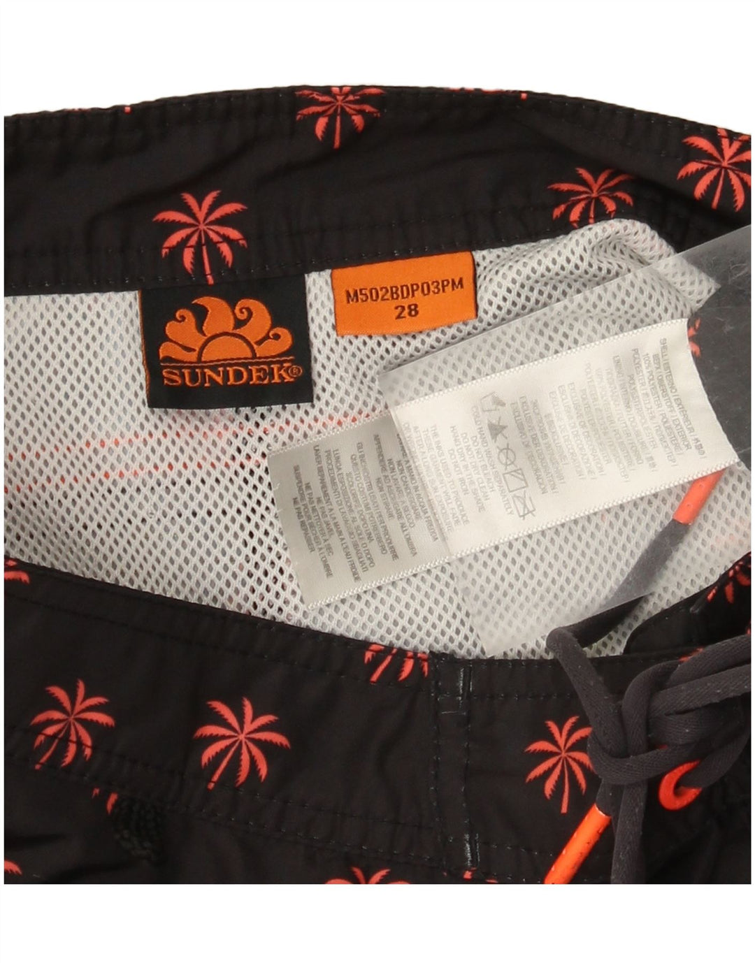 Shorts de natação masculino Sundek médio preto floral poliéster
