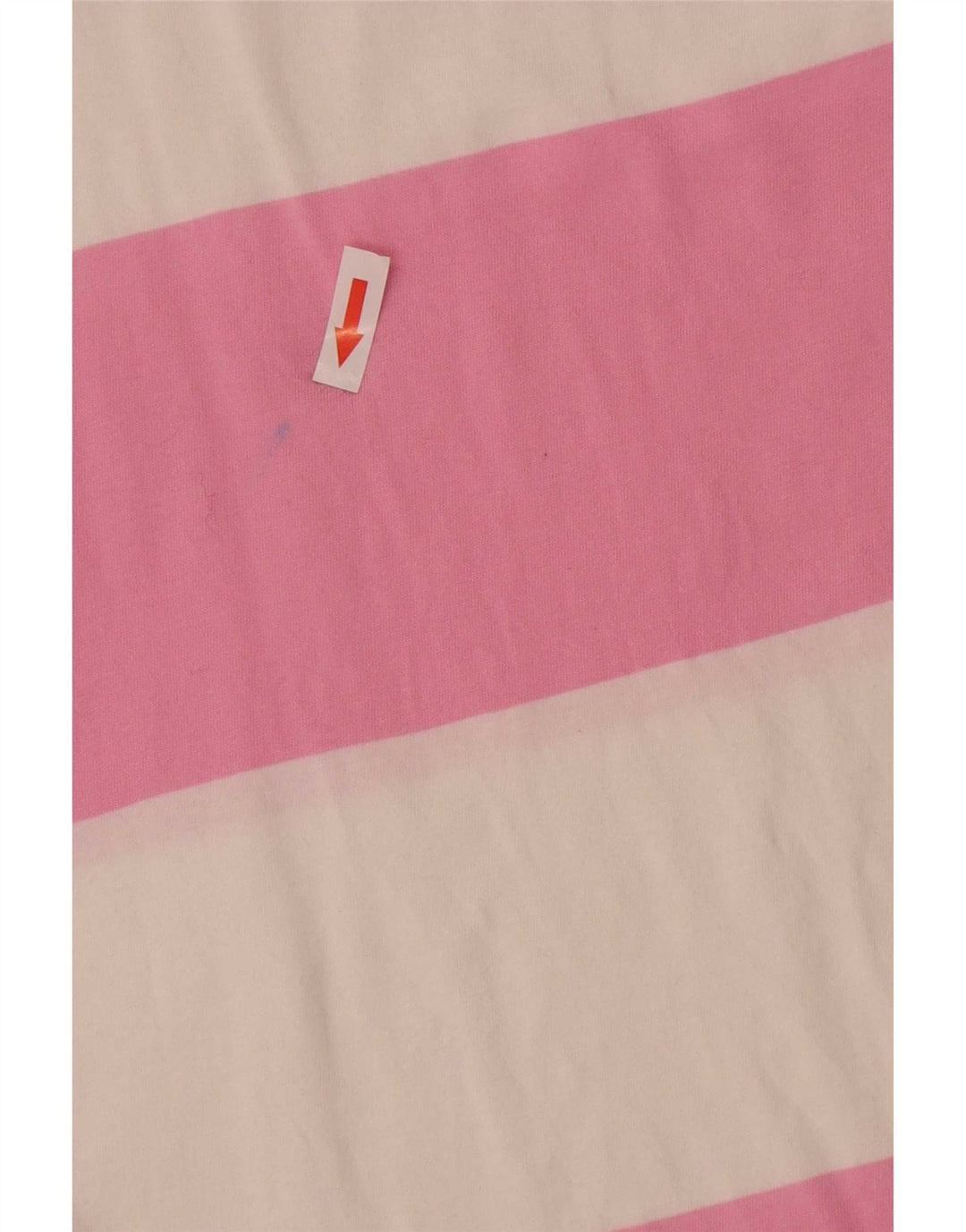Colete feminino Benetton UK 12 algodão listrado rosa médio