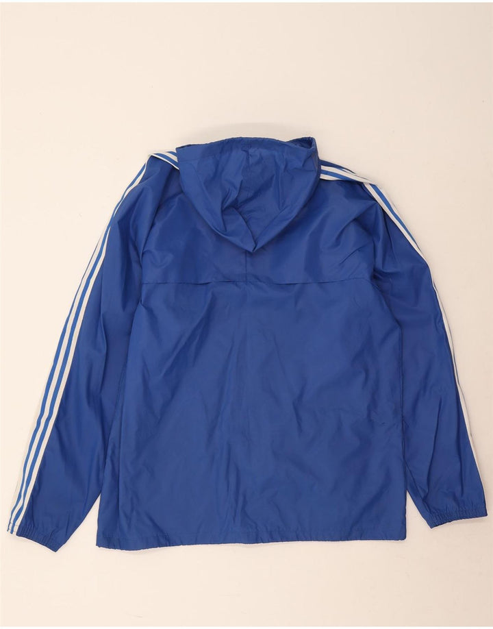 Adidas Mens Hooded Rain Jacket UK 38 Médio Azul Poliamida
