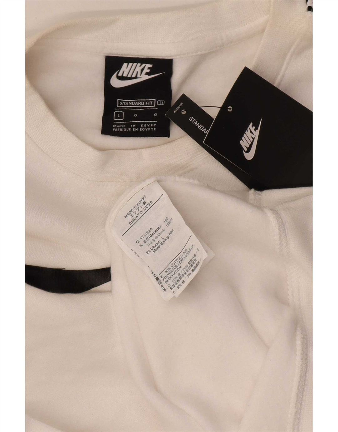 Nike moletom gráfico masculino jumper grande algodão branco