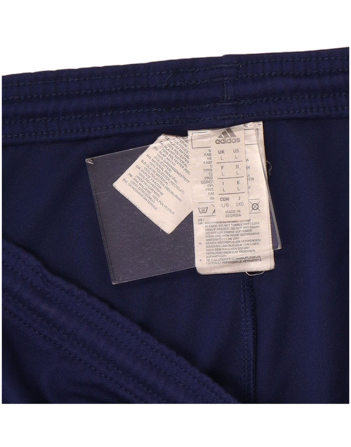 Shorts esportivos masculinos Adidas Aeroready grandes poliéster azul marinho