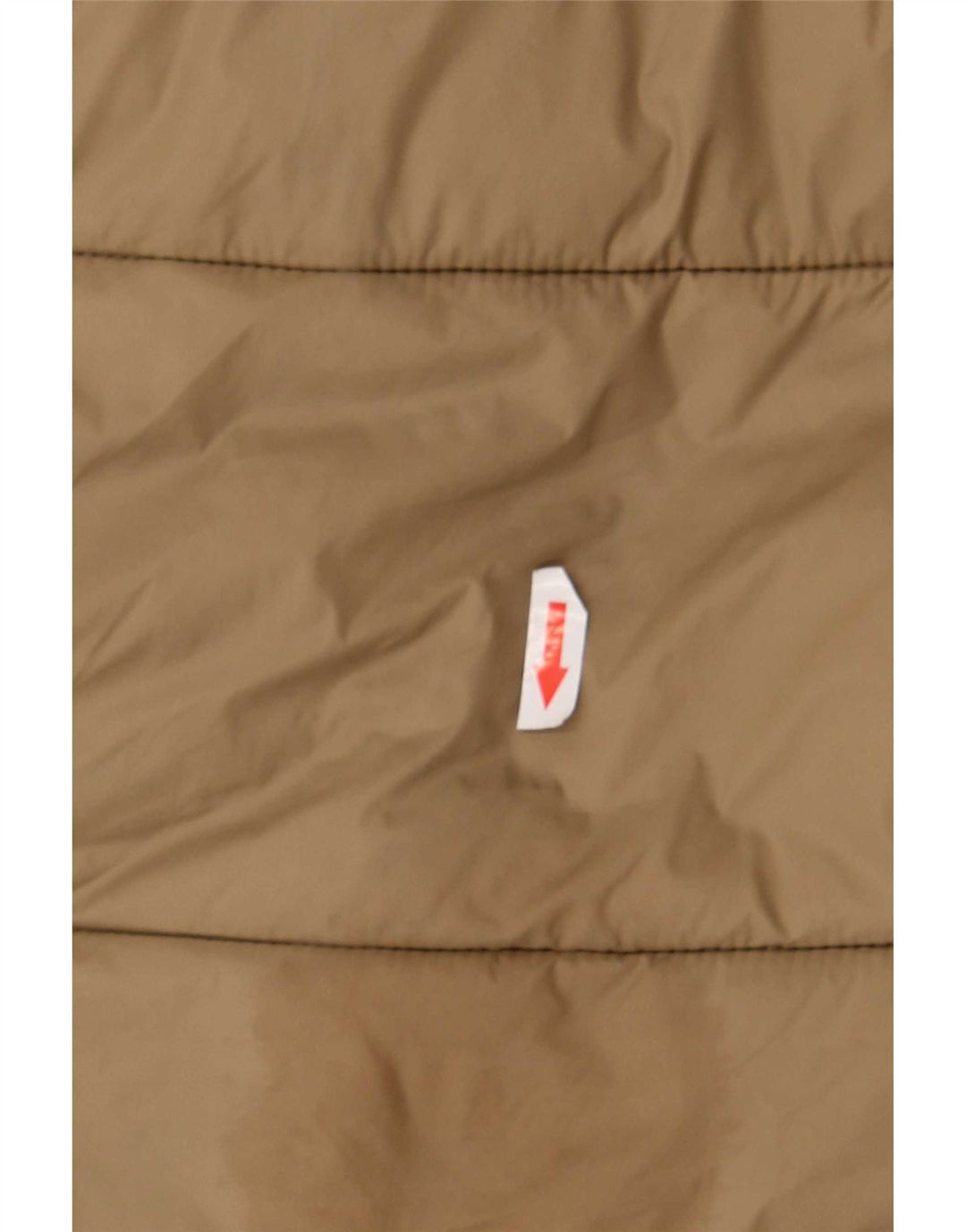 Jaqueta acolchoada com capuz feminino Zara UK 20 2XL poliéster bege