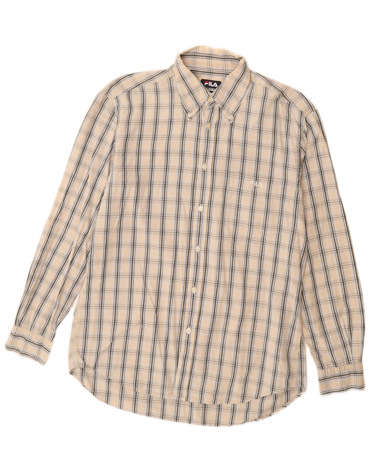 Camisa masculina Fila grande algodão bege