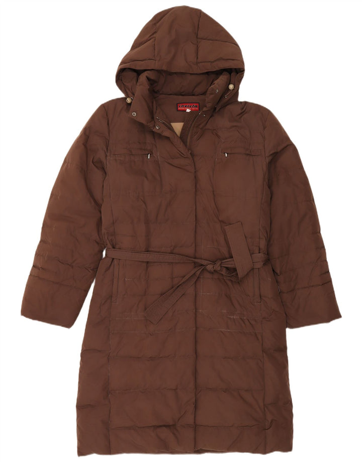 Casaco acolchoado com capuz feminino Invicta UK 16 grande poliéster marrom