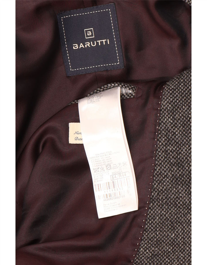 Jaqueta Blazer Masculina Barutti com 2 Botões IT 54 2XL Lã Cinza