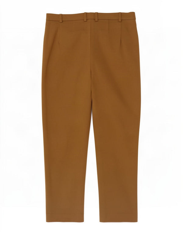 Calça feminina Marks & Spencer Crop Slim Suit Reino Unido 12 Médio W30 L25 Bege